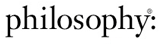 Philosophy logo